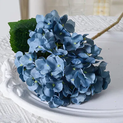 Artificial Hydrangea Fake Silk Flowers Bouquet Wedding Home Garden Decor HOT UK • £4.49