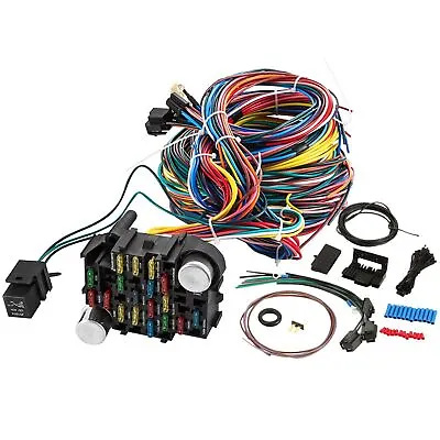 Universal 21 Circuit Wiring Harness For Chevy Mopar Ford Hotrods Long Wires • $68.63