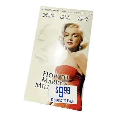 How To Marry A Millionaire (VHS 1992) Marilyn Monroe Grable Bacall New Sealed • $4.65