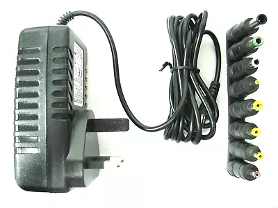 2 Amp 18 Volt 36 Watt Ac/dc Power Adaptor Supply Charger Universal (multi Jack) • £13.33