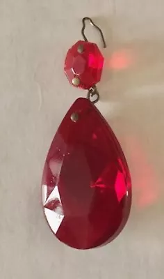 Ruby Red Vintage Teardrop Prism Hanging Chandelier Crystal • $9.99
