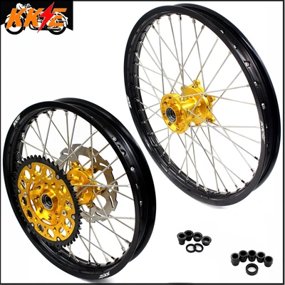 $609 • Buy KKE 21/19 CNC Wheels For Yamaha YZ250F YZ450F YZ125 YZ250 2003-2019 Gold Hub