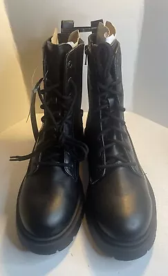 Women’s Combat Lug Boots Size US 9 Military Style Black With Memory Foam New • $15.95