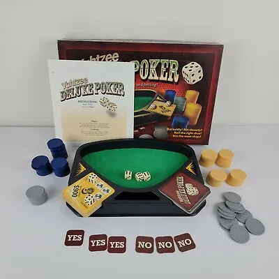 2005 Hasbro Parker Bros YAHTZEE DELUXE POKER Gambling Board Game COMPLETE • $15.29