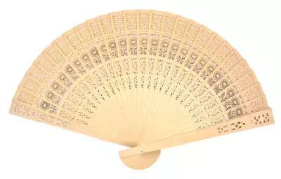 $14.99 • Buy 2,6 Pieces Vintage Spanish Folding Sandalwood Flower Wooden Hand Fans