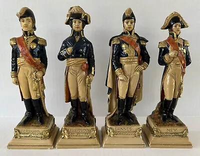 Vintage Napoleonic Figurines 10  Lot Of 4 Borghese Chalkware 1940's • $125