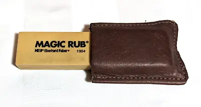 Vintage Magic Rub Eraser Eberhard Faber With Brown Storage Pouch • $4.99