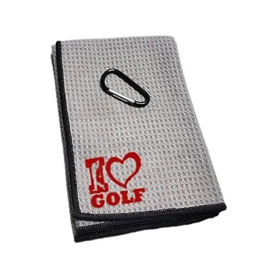 Golf Towel Gray 16x16in Love Golf • $13.99