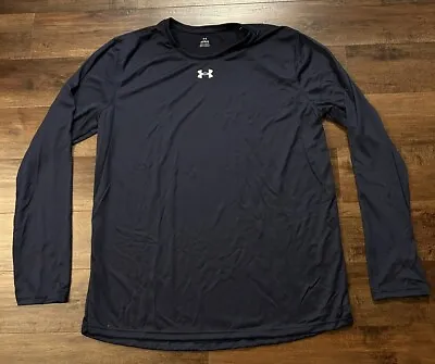 Under Armour UA Men’s UA Tech Long Sleeve T-Shirt L/S Large L 1376843 Navy Blue • $12.99