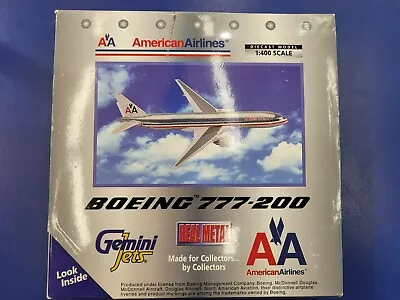 GEMINI JETS 1/400 Diecast Model Plane American Airlines Boeing 777-200 Aircraft • $12.50