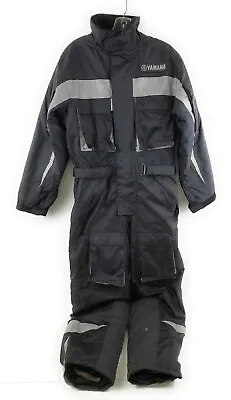 $160.33 • Buy Yamaha Snowmobile Ski Suit XS Insulated Black Silver Unisex Reflector Spell Out 