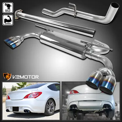 Fits 2009-2014 Genesis Coupe 2.0T Burnt Tip SS Catback Exhaust Muffler System • $267.38