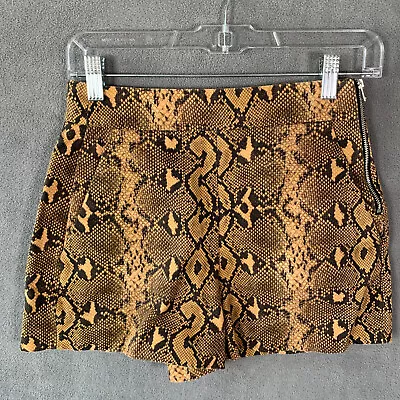 Zara Woman Shorts Adult Size XS Animal Print Snake Side Zip 3  Inseam Womens • $16.99