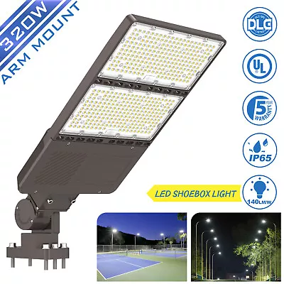 320W LED Parking Lot Light Dusk To Dawn Commercial Outdoor Shoebox Pole Lighting • $170.14