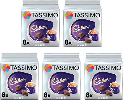 Tassimo Cadbury Hot Chocolate Pods X8 (Pack Of 5 Total 40 Drinks • £13.90