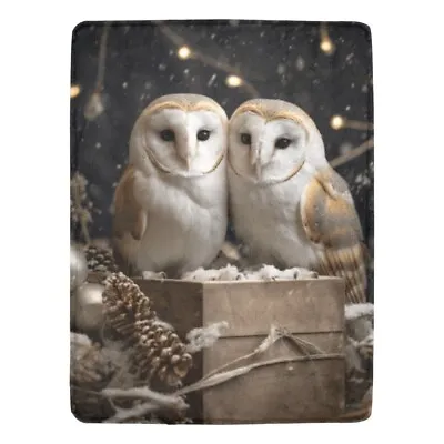 Christmas Owls Ultra-Soft Micro Fleece Blanket 60  X 80  • $39.99