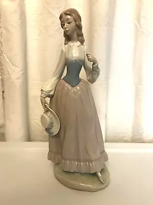 Lladro 14 1/2  Tall Woman With Hat Graceful Pretty! • $26