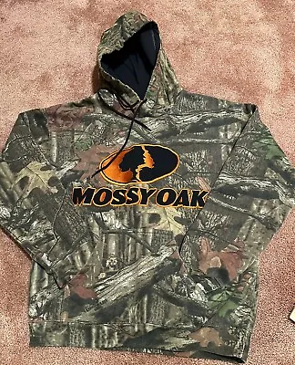 Mossy Oak Breakup Infinity Hooded Men's Sweatshirt Medium Camo Hunt Fish • $18