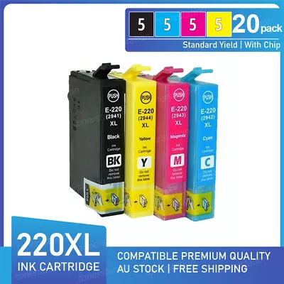 20x Non-OEM Ink Cartridges E-220XL Alternative For Epson XP-320 XP-420 WF2630 • $45.49