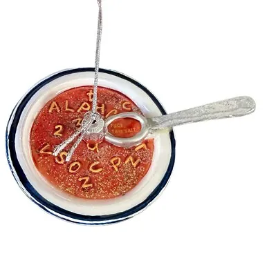 Alphabet Pasta Ornament Italian Food Noodle Tomato Soup Italy Spaghetti Campells • $35