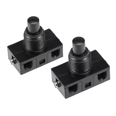 Inline Foot Pedal Push Button SwitchUFO Type Lamp Control ON/Off Black 2 Pcs • £5.39