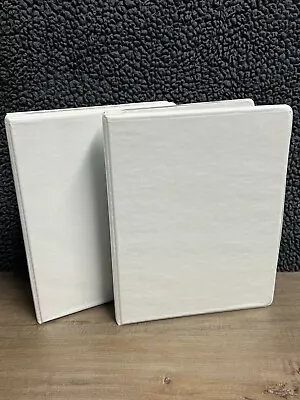 Staples White Mini 3-Ring Binders W/Business Card Holder Pages/Pockets • $15