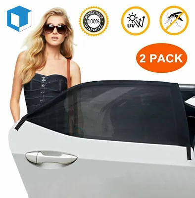 Car Window Screen Mesh Cover Privacy Mosquito Bugs Net Sun UV Protection Camping • $17.64