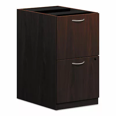 BASYX -BL Laminate 2-Drawer Pedestal File 15-5/8w X 21-3/4d X 27-3/4h Mahogany • $189.99