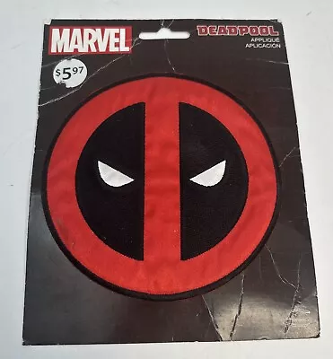 Deadpool Logo Iron On Patch Applique Face Marvel Comics Red Black • $5.40
