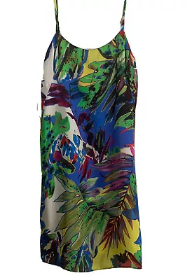 Milly Multi Color Tropical Print Silk Dress 12 • $39.99