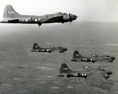 Boeing B-17 Flying Fortress Bomber Formation In Flight Wwii 8x10 PHOTO PRINT • $6.98