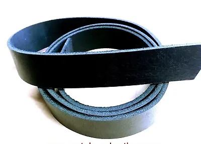 140cm LONG Black Leather Belt Blank Hide Strap Make Own Guitar Rifle Dog Collar • $16.99