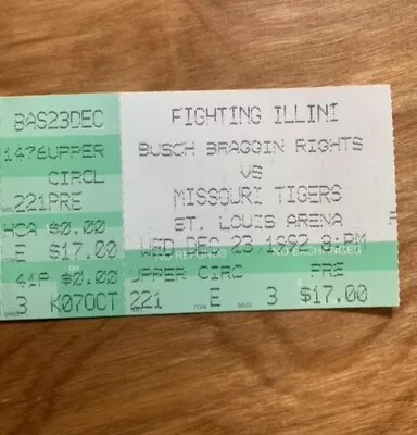 1992 Illinois Illini Vs Missouri Busch Beer Bragging Rights Basketball Game  • $19.99