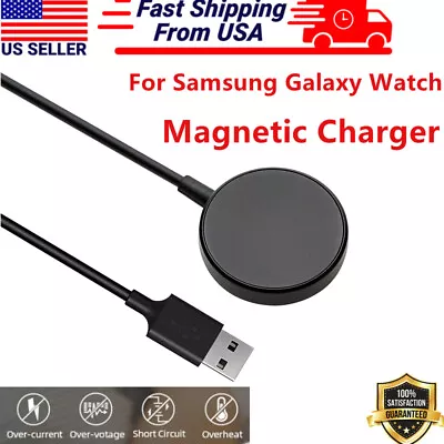 Wireless Magnetic Charger Dock For Samsung Galaxy Watch 4/3/R500/R820/Active 2/1 • $6.99