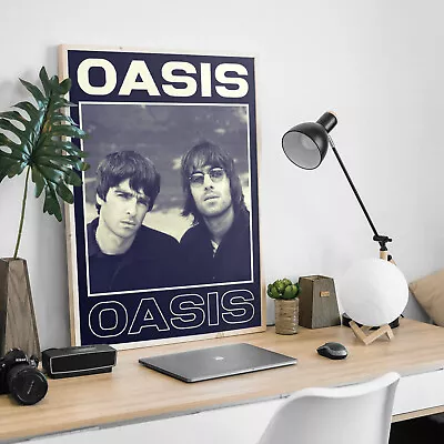 Oasis Band Poster - Noel Liam Gallagher - Indie Britpop Print A3 • £12.99