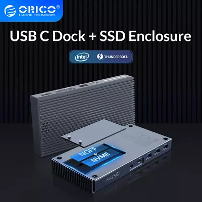 ORICO Thunderbolt 3 USB-C Docking Station 8K@60Hz DP1.4 M.2 NVMe/NGFF Enclosure • $231.99