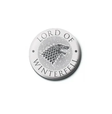 Game Of Thrones Lord Of Winterfell Stark Sigil Pin Badge Button Brooch Official • £1.95
