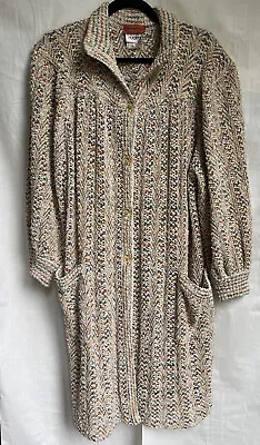 $395 • Buy VINTAGE MISSONI Long Button Front Duster/Sweater Coat. Natural Tones