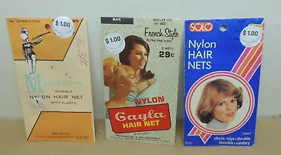 NOS Vintage Hair Nets In 3 Packages Mixed  Solo Gayla Nylon French Majorette • $9.16