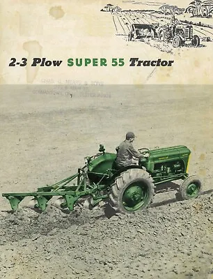 Oliver 2 3 Plow Super 55 Tractor 3 Pt Hitch PTO Sales Color Brochure • $25