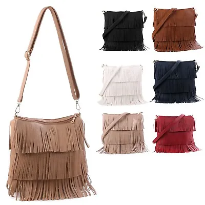 £11.90 • Buy New Ladies Fashion Tassel Fringe Shoulder Bag Crossbody Bags For Women Or Girls