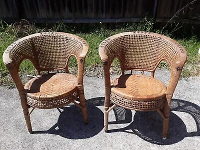 $399.99 • Buy Pair Of Vintage Cane Chairs