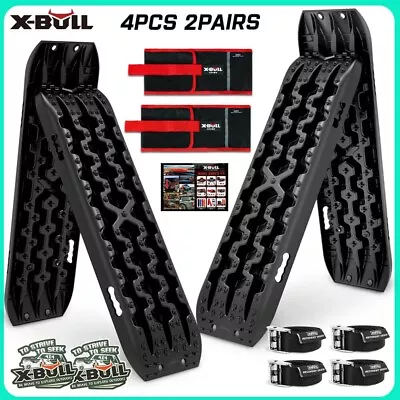 X-BULL 4x4 Recovery Tracks Black Sand Traction Boards Mud 2 Pairs Off Road 4wd • $175.90