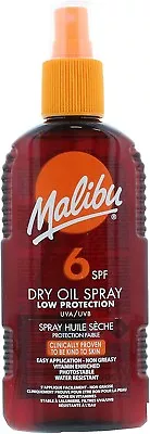 Malibu Sun SPF 6 Non-Greasy Dry Oil Spray For Tanning Low Protection200ml • £6.99