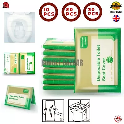 £5.99 • Buy NEW DISPOSABLE TOILET SEAT COVERS Camping Festival Loo Paper Pocket Size Tissues