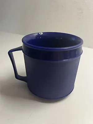 Vintage Blue Plastic Insulated Coffee Mug Cup 8 Oz • $6.99