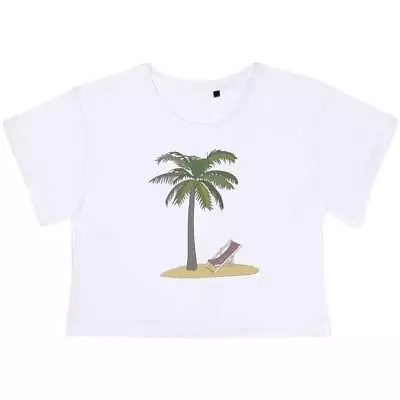 'Desert Island' Women's Cotton Crop Tops (CO026453) • $15.15