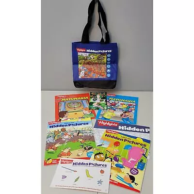 Lot Of 4 Highlights Books Two Mathmania Two Eagle-Eye Hidden Pictures Small Tote • $16.92