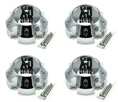 4x NEW KMC XD Series 796 797 798 5Lug 5x5.5 CHROME Wheel Center Caps 1079L145A • $96