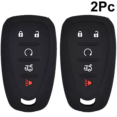 2 Black Silicone Car Key Fob Case Cover Protector For Chevrolet Camaro Cruze NEW • $7.59